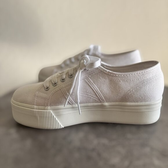 NEW IN BOX Superga 2790 A COTW White Canvas Platform Sneaker Womens US 8 EU 39 - Picture 12 of 12